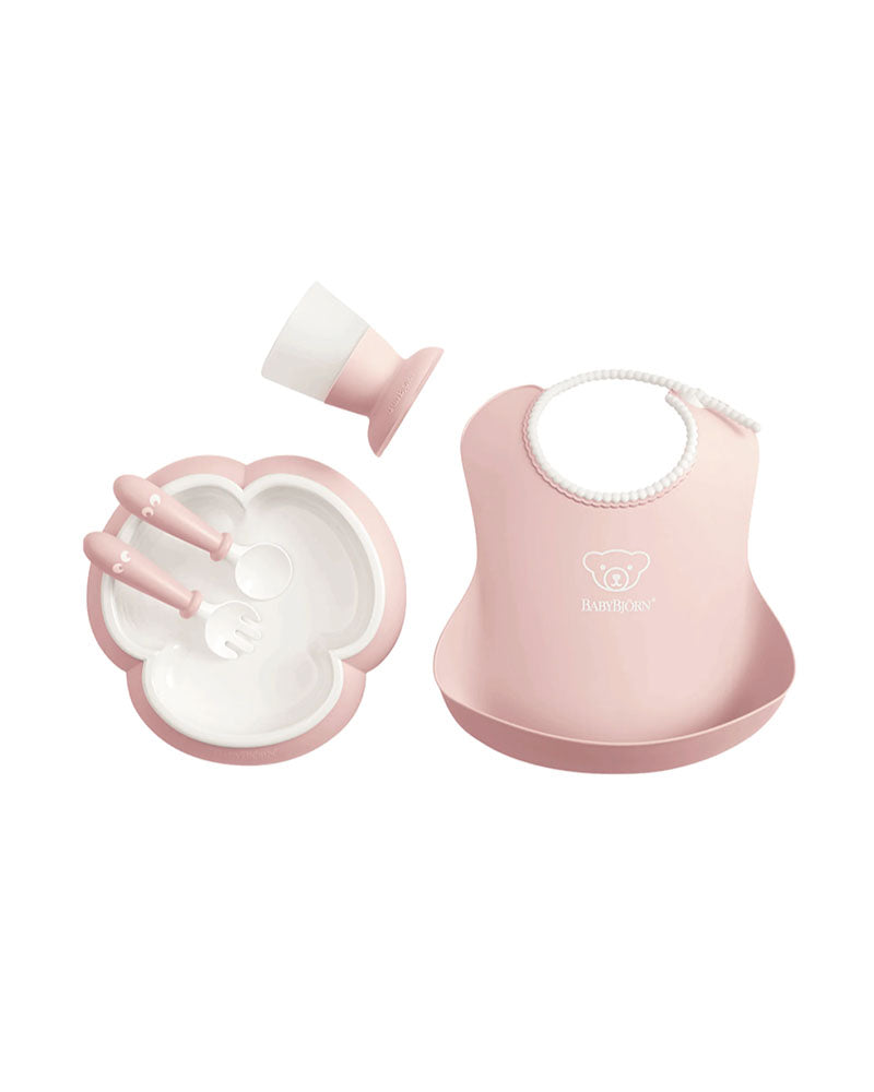 Diaytar Côte d'Ivoire coffret repas avec bavoir babybjörn - rose pastel - default title alimentation,babybjorn,fille,on-the-go,packs-repas,puericulture,Repas