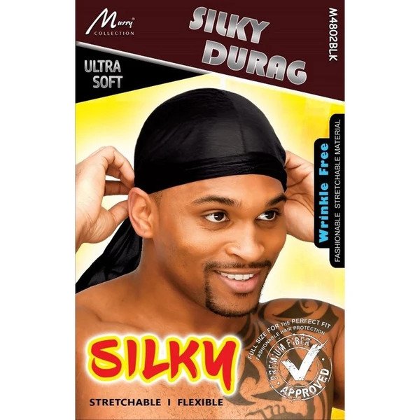 Diaytar Côte d'Ivoire Collection Murry Attache Silky Ultra Soft Durag (M4802BLK) ACCESSORIES