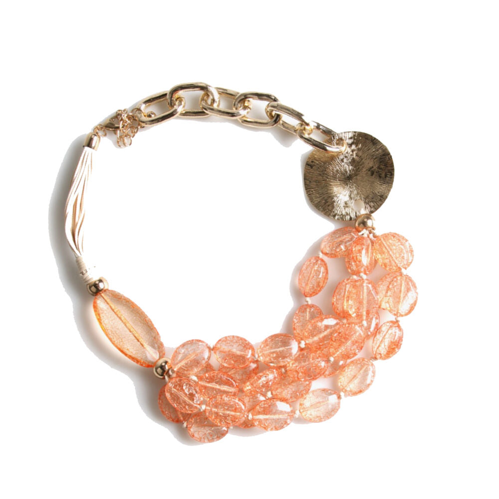 Diaytar Côte d'Ivoire Collier Femme Lola Casademunt Saumon Doré 