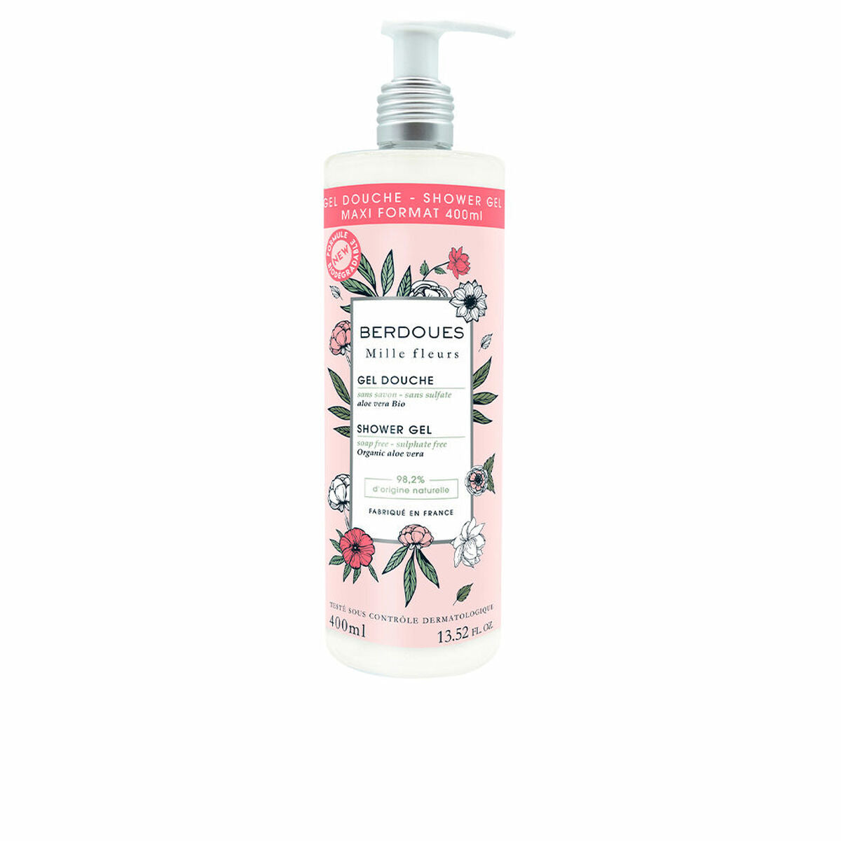 Diaytar Côte d'Ivoire Gel de douche Berdoues Mille Fleurs Aloe Vera (400 ml) 
