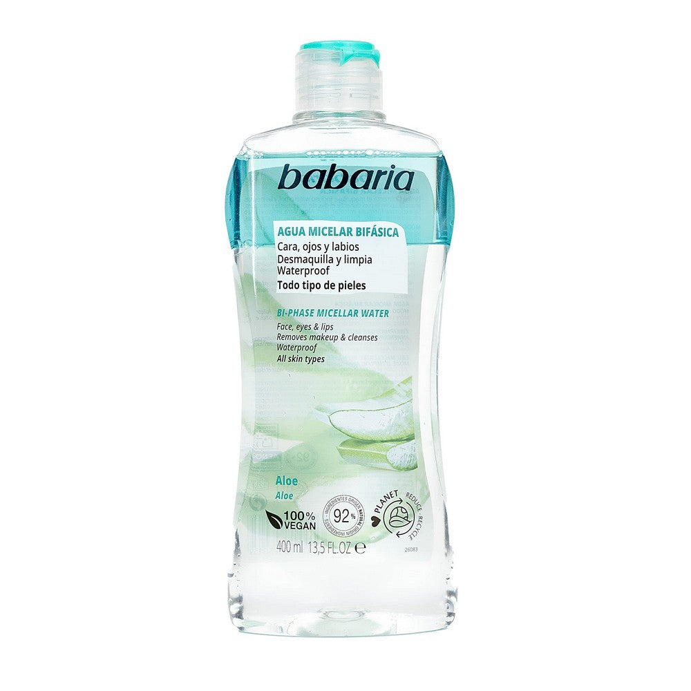 Diaytar Côte d'Ivoire Démaquillant visage biphasé Babaria Eau micellaire Aloe Vera (400 ml) 