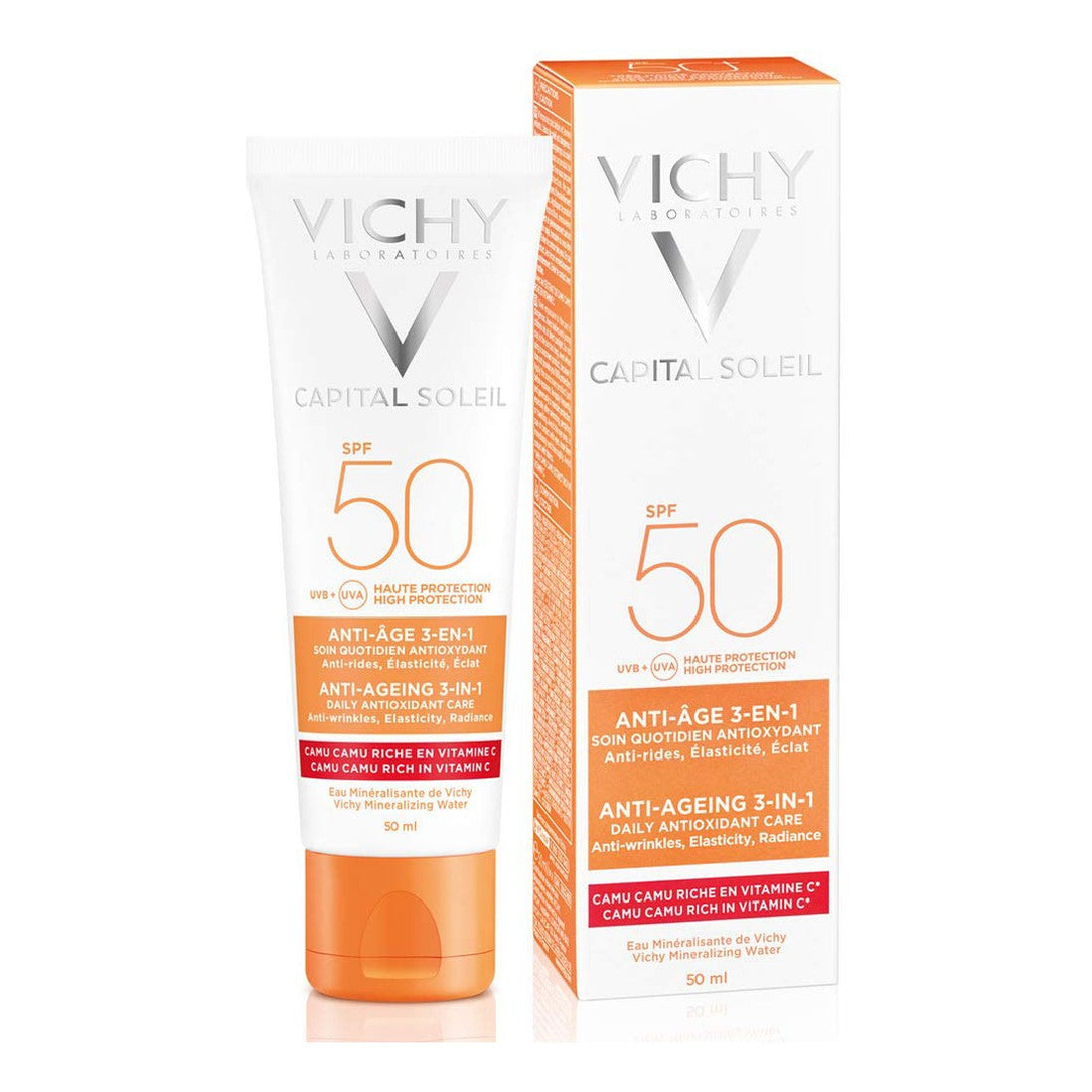 Diaytar Côte d'Ivoire Crème Anti-Âge Capital Soleil Vichy Antioxydant 3 en 1 Spf 50 (50 ml) 
