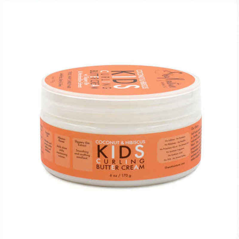 Diaytar Côte d'Ivoire Crème coiffante Shea Moisture Coconut & Hibiscus Kids Curl Butter Cream Cheveux bouclés (170 g) 