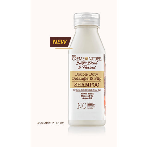 Diaytar Côte d'Ivoire Creme of Nature Butter Blend & Flaxseed Double Duty Detangle & Slip Shampoo Hair Care