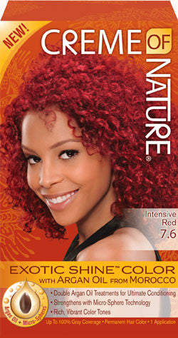 Diaytar Côte d'Ivoire CREME OF NATURE EXOTIC SHINE™ COLORATION A L'HUILE D'ARGAN DU MAROC 7.6 Rouge Intensif BRAND,HAIR