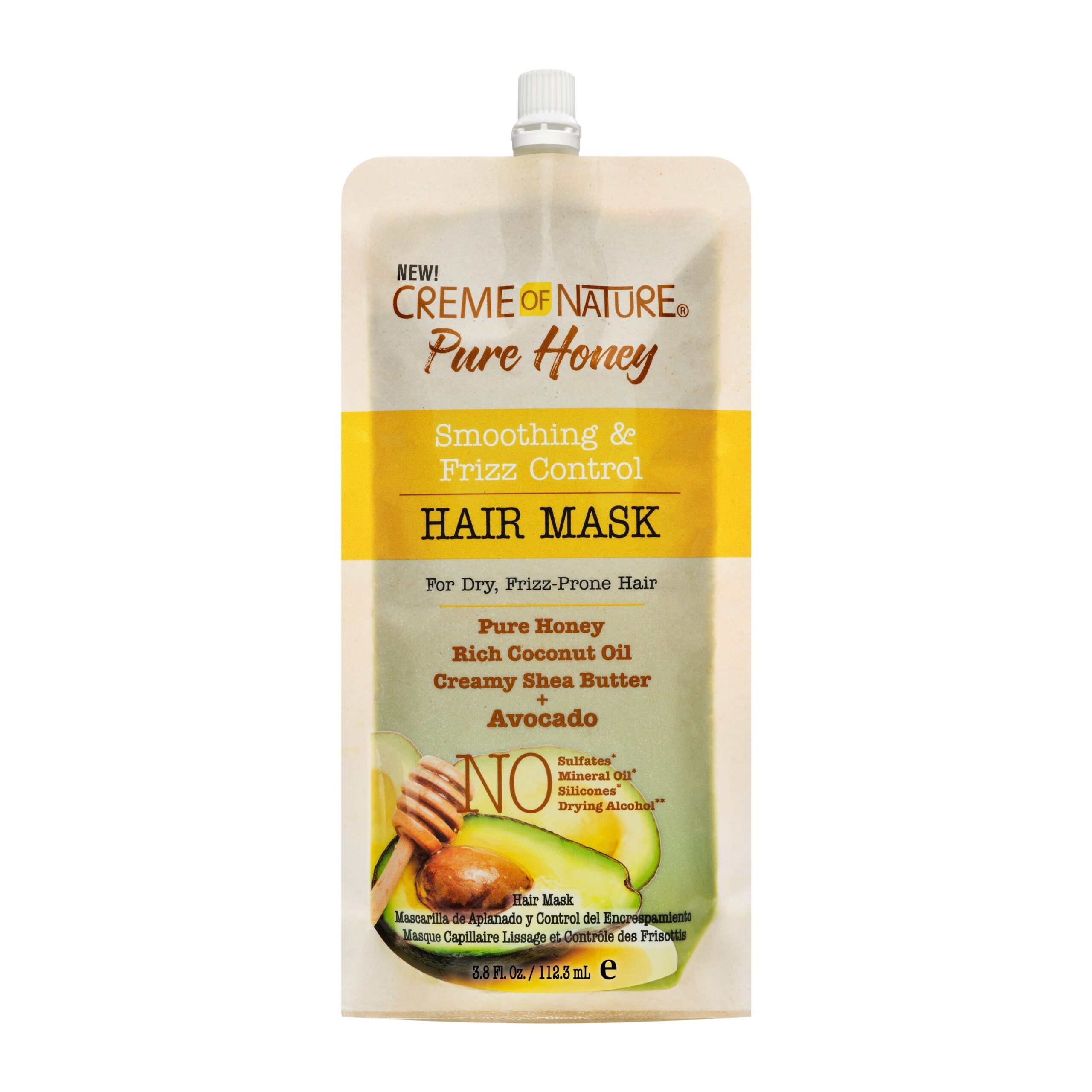 Diaytar Côte d'Ivoire Creme of Nature Pure Honey Masque capillaire lissant et anti-frisottis 3,8 oz BRAND,HAIR