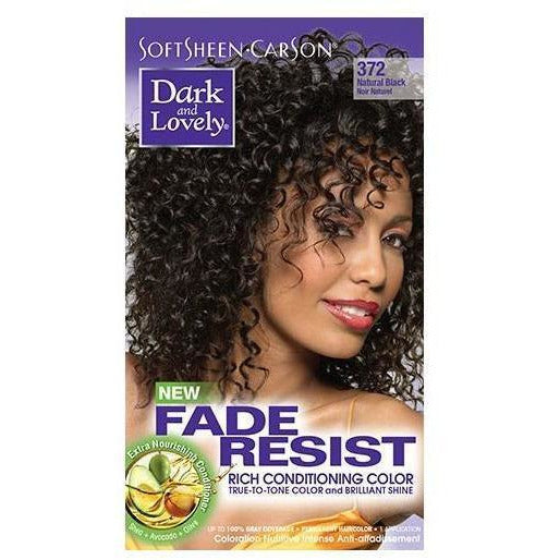 Diaytar Côte d'Ivoire Dark and Lovely Fade Resist Rich Conditioning Color 372 Natural Black Hair Care