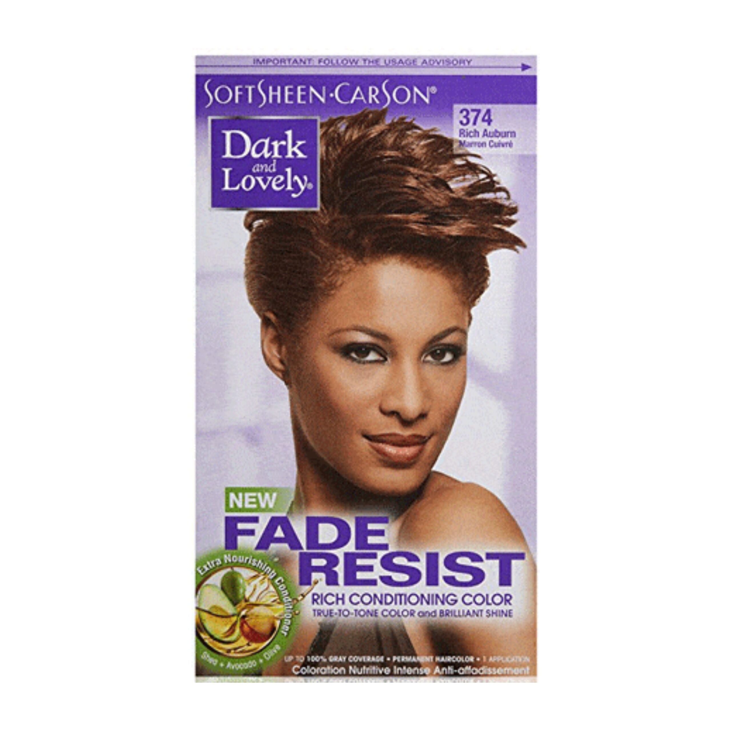 Diaytar Côte d'Ivoire Dark & Lovely Fade Resist Coloration permanente 374 Rich Auburn 