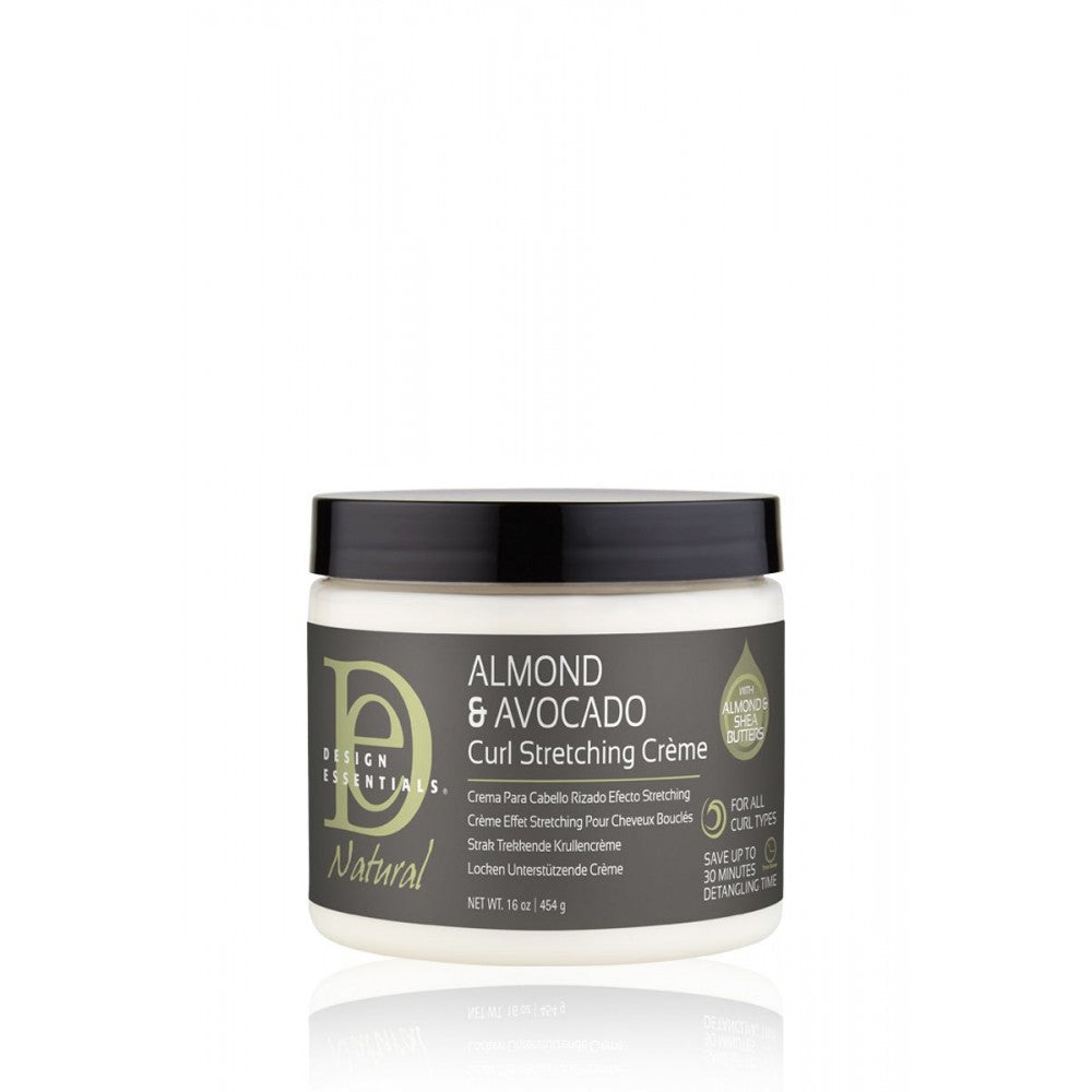 Diaytar Côte d'Ivoire Design Essentials Almond Avocado Natural Curl Stretching Cream Riche en Avocat Amande et Soja 454 g LAIT-CRÈME