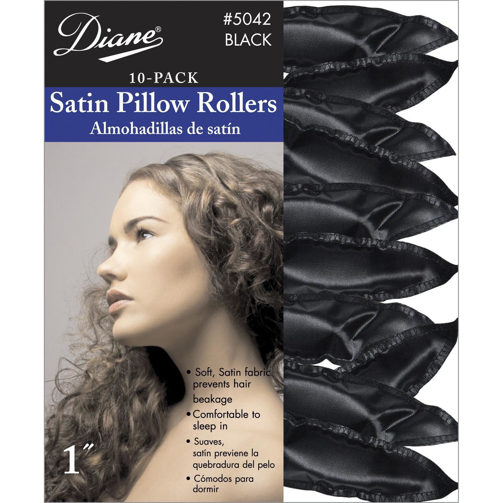 Diaytar Côte d'Ivoire Diane 1" Satin Pillow Rollers 10-Pack #D5042 Beauty