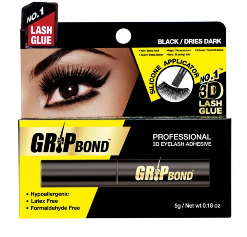 Diaytar Côte d'Ivoire Ebin New York Grip Bond Adhésif pour cils 3D avec applicateur en silicone Noir - 0,18 oz HEALTH & BEAUTY