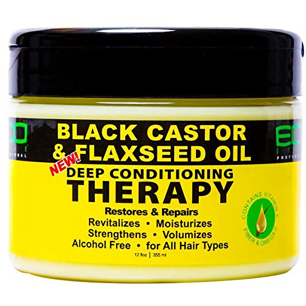 Diaytar Côte d'Ivoire Eco Style Professional THÉRAPIE DE CONDITIONNEMENT EN PROFONDEUR À L'HUILE DE RICIN NOIR ET AUX GRAINES DE LIN 12 oz BRAND,HAIR