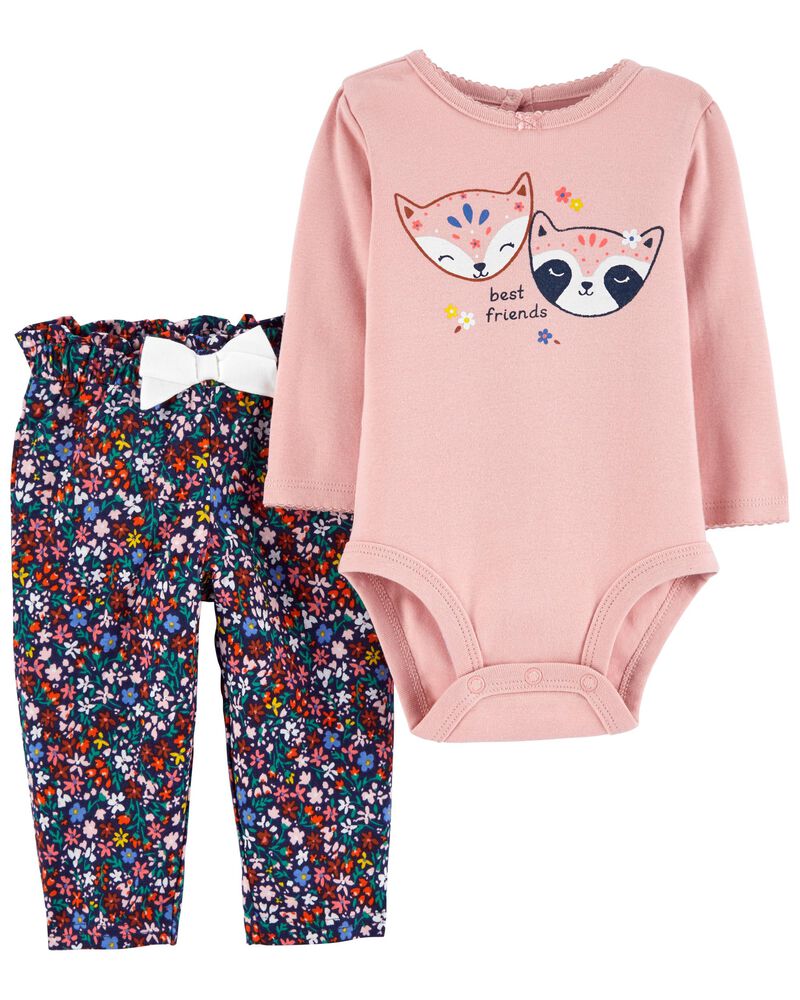 Diaytar Côte d'Ivoire ensemble 2 pièces body-pantalon renard - 9m 