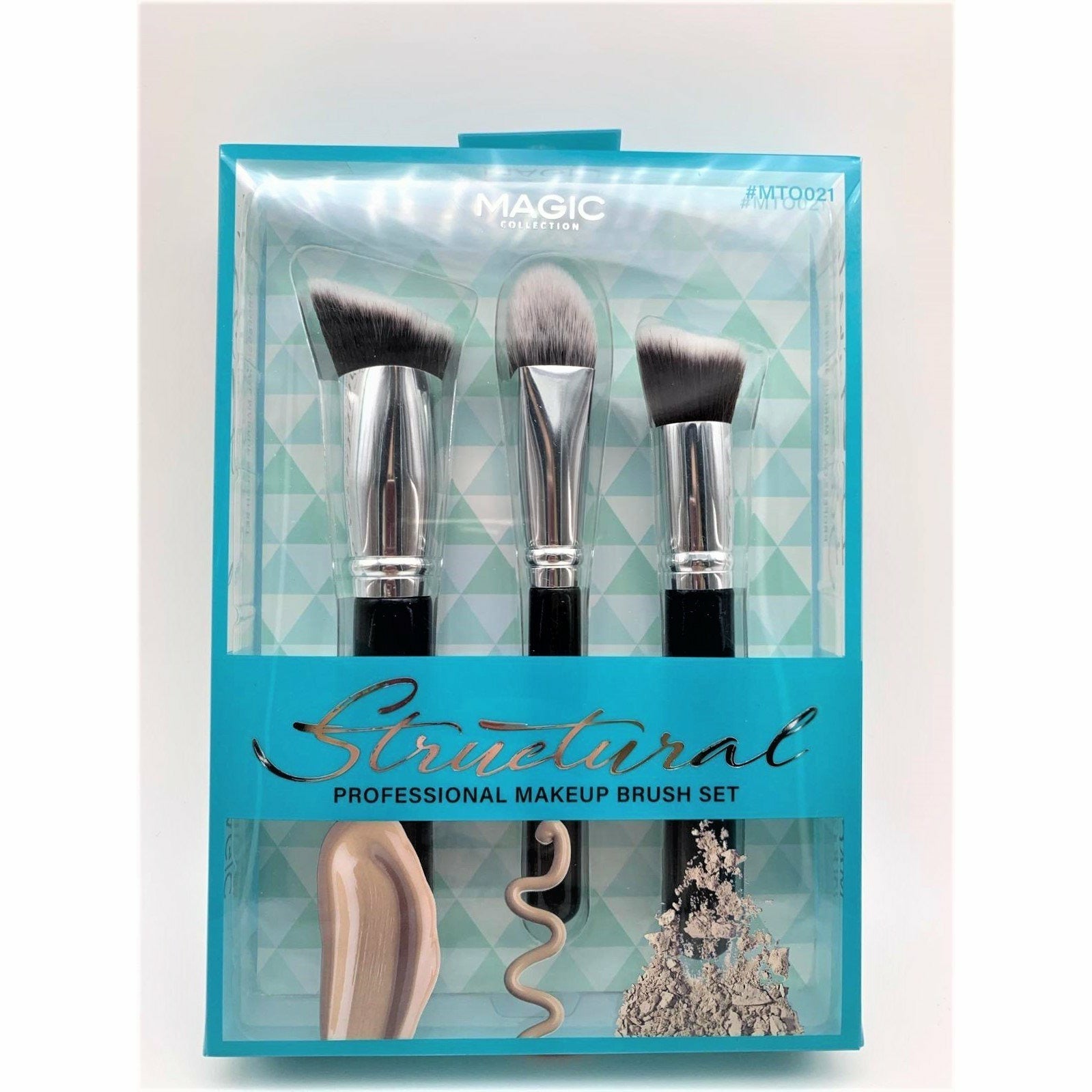 Diaytar Côte d'Ivoire Ensemble de 3 pinceaux de maquillage professionnels structurels Magic Collection #MTO021 Beauty