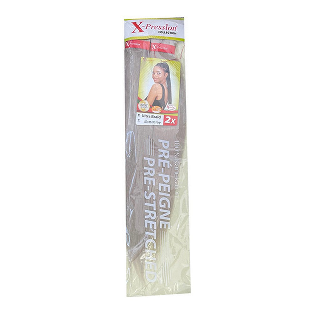 Diaytar Côte d'Ivoire Extensions de cheveux Pré-Peigne X-Pression Gris Mat (1X2) 