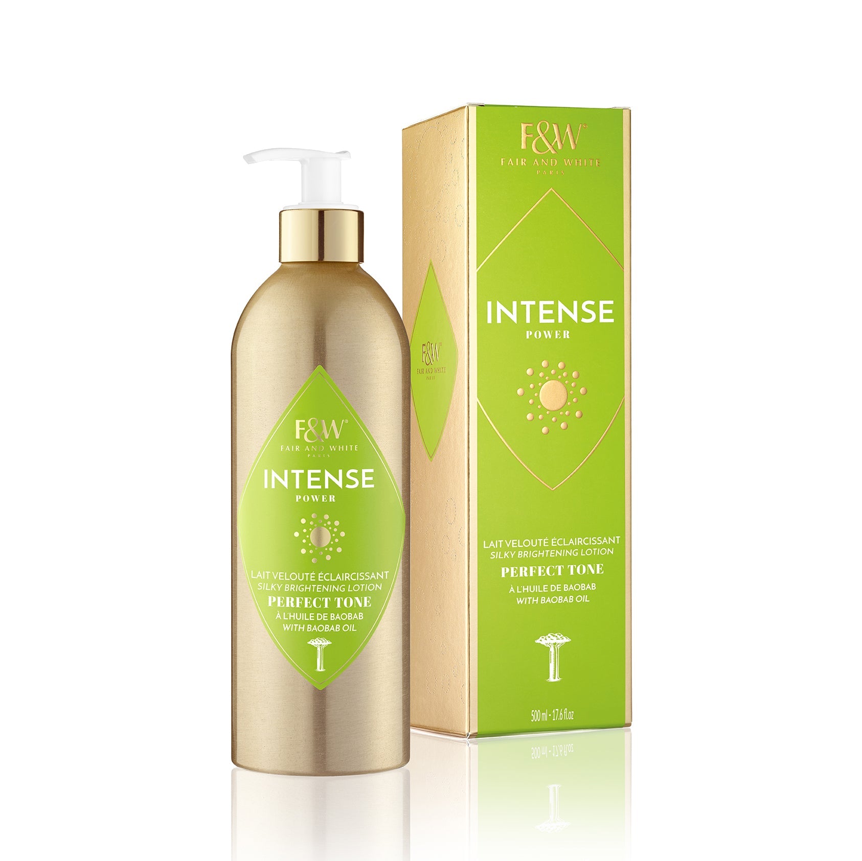 Diaytar Côte d'Ivoire Fair & White Intense Power Lait velouté éclaircissant à l’Huile de Baobab 500 ml 