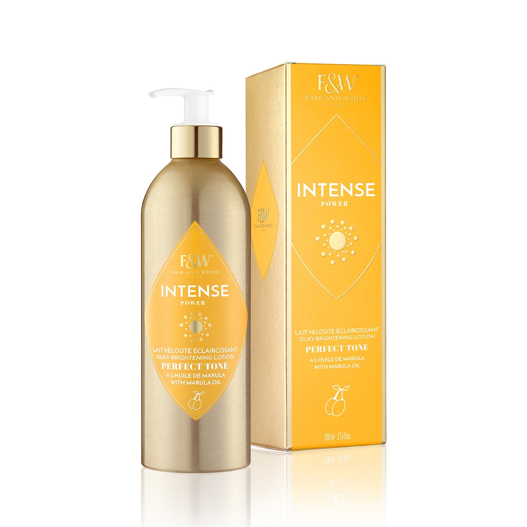 Diaytar Côte d'Ivoire Fair & White Intense Power Lait velouté éclaircissant à l’Huile de Marula 500 ml 