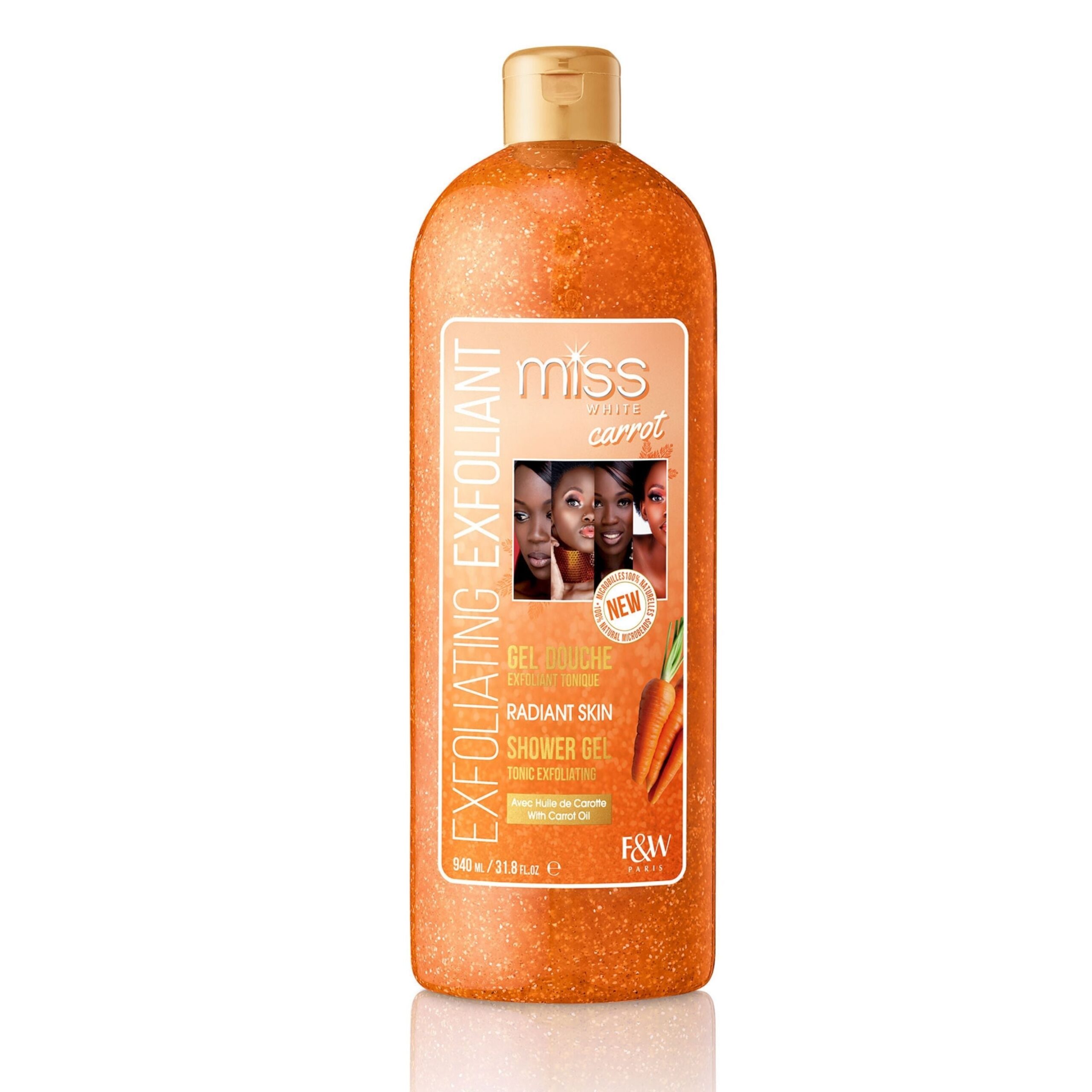 Diaytar Côte d'Ivoire Fair & White Miss White Carrot Gel Douche Exfoliant Tonique 940ml 