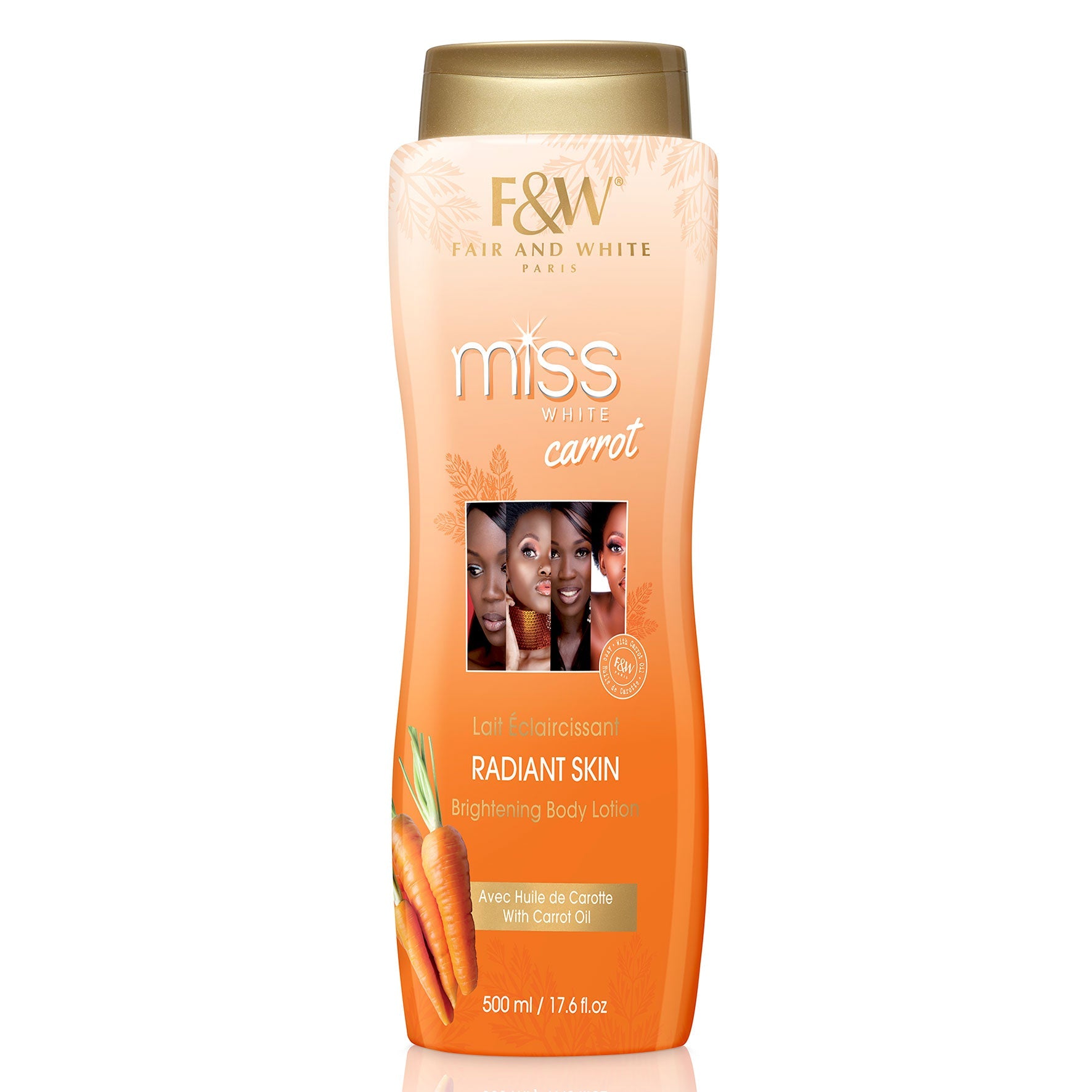 Diaytar Côte d'Ivoire Fair & White Miss White Carrot Lait Eclaircissant 500 ml 