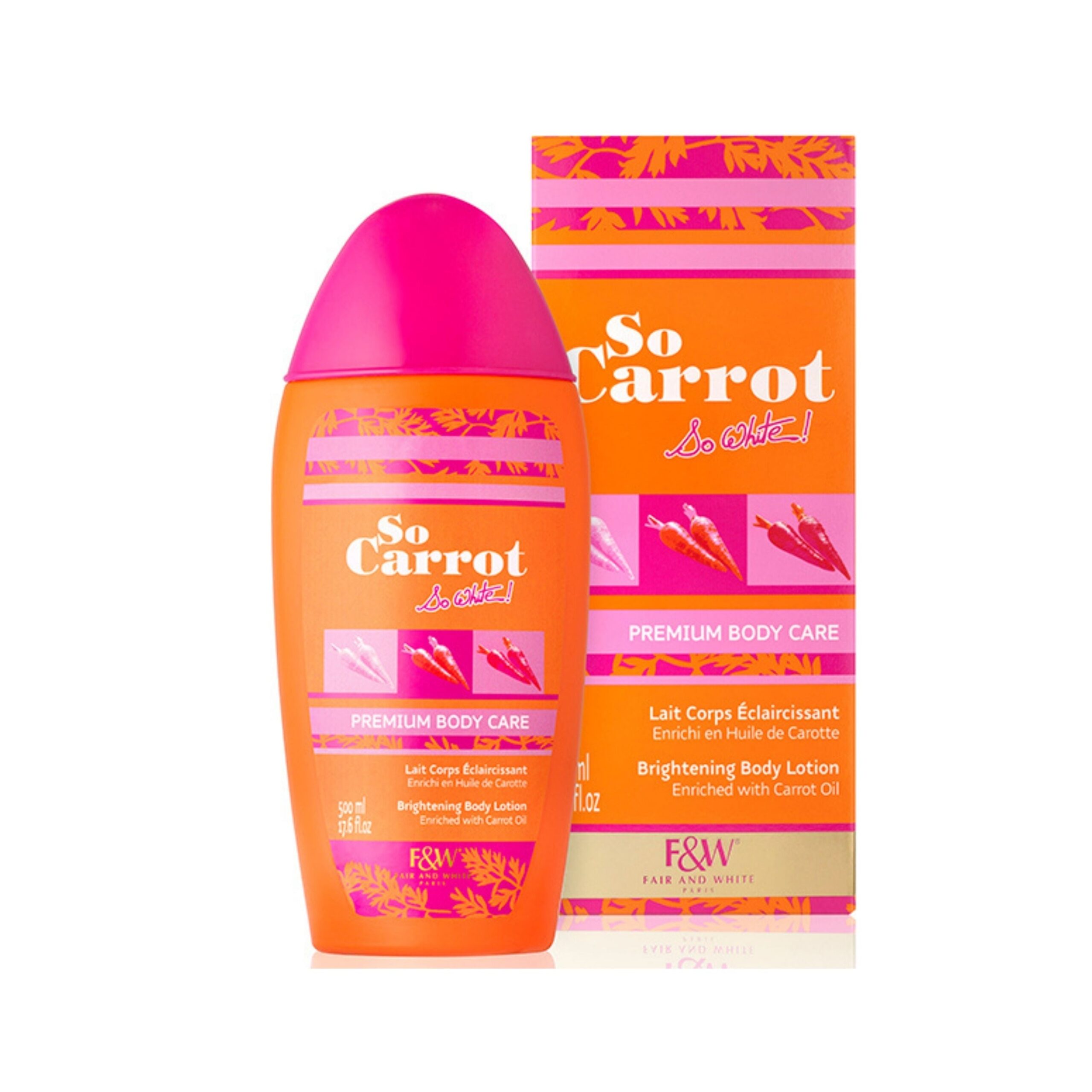 Diaytar Côte d'Ivoire Fair & White So Carrot Lait Corps Éclaircissant 500 ml 