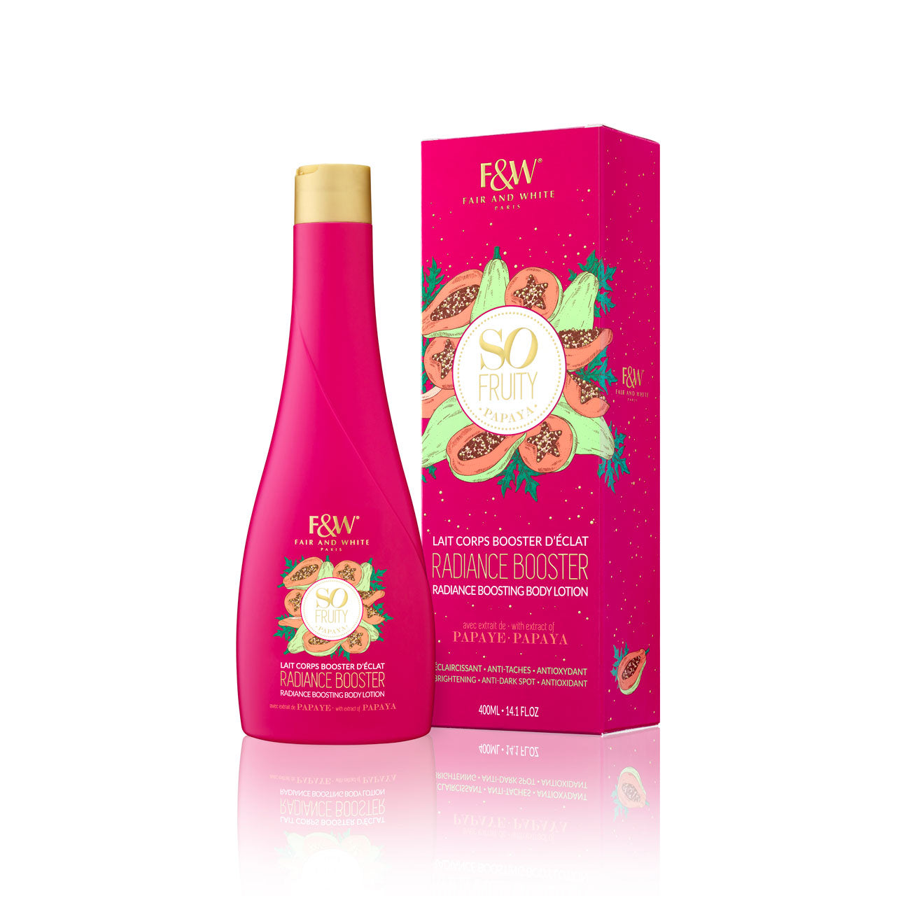 Diaytar Côte d'Ivoire Fair & White So Fruity Papaya Lait Corps Booster d’éclat 400ml 