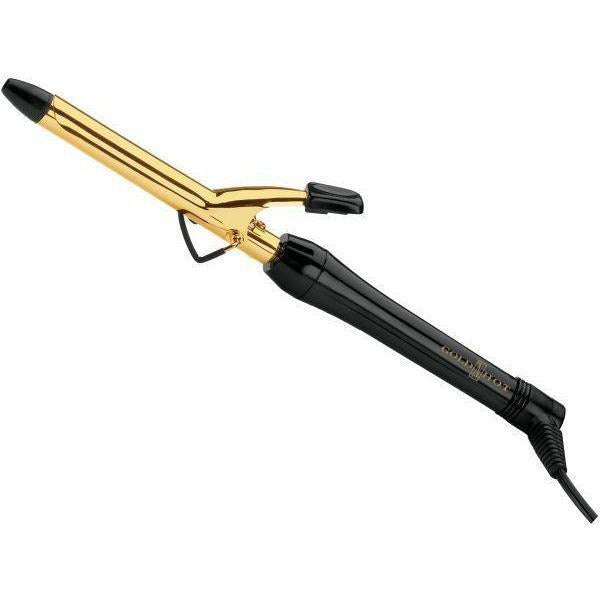 Diaytar Côte d'Ivoire Fer à friser à ressort professionnel Gold 'N Hot 5/8" en or 24 carats #GH9436 Beauty