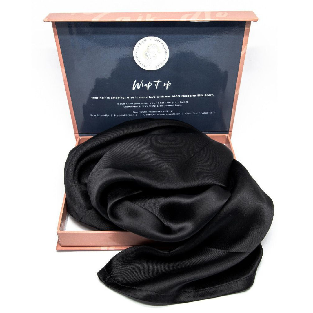Diaytar Côte d'Ivoire Foulard HER 100% soie de mûrier - Noir ACCESSORIES,BRAND