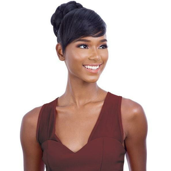 Diaytar Côte d'Ivoire FreeTress Equal Synthetic Bun & Bang – Fancy Bun Bang (Swoop Side Bang) Ponytails