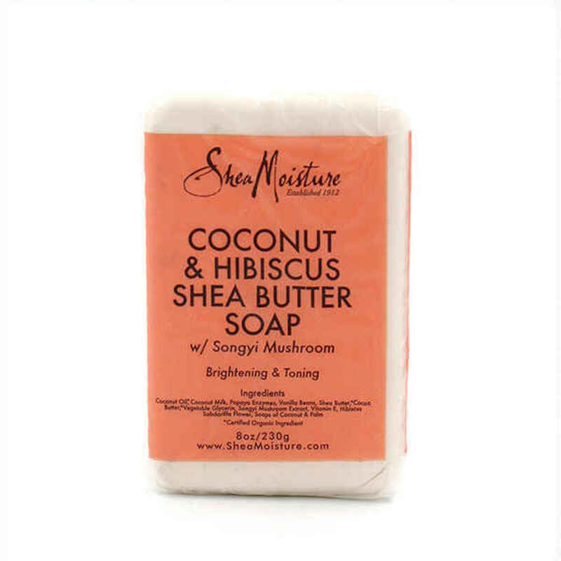 Diaytar Côte d'Ivoire Gâteau de Savon Shea Moisture Beurre de Karité Noix de Coco & Hibiscus (230 g) 