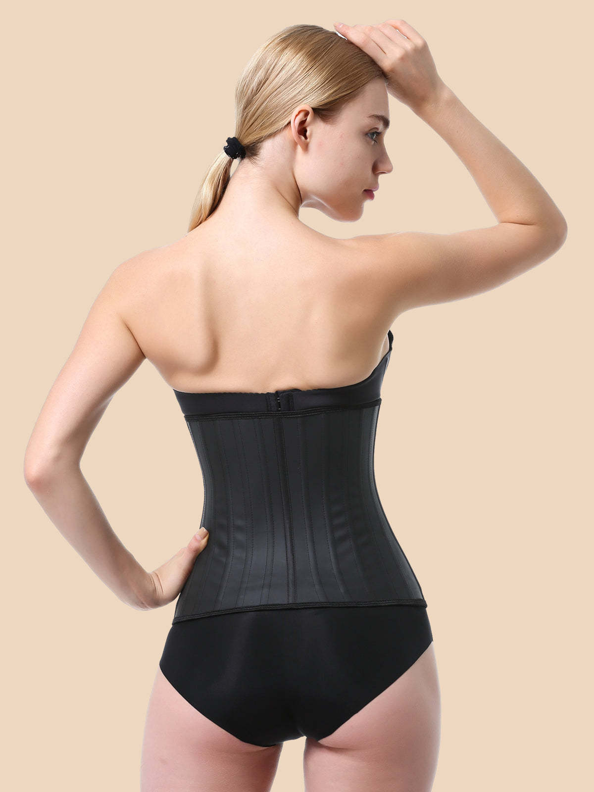 Corset à fermeture éclair à la taille post-partum 25 os en acier