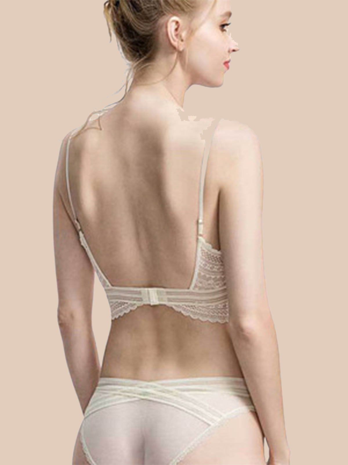 Ensemble de soutien-gorge sexy en dentelle pour femme sans armatures