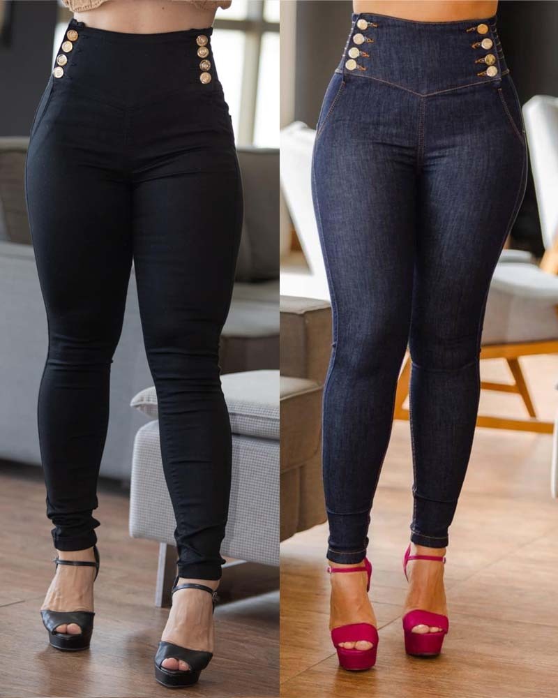 Jean skinny taille haute qui rehausse les hanches – Image 3