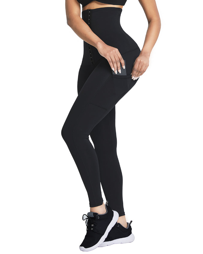 Leggings de compression taille haute avec poches