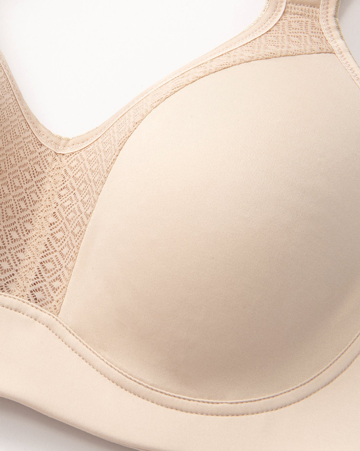 Soutien-gorge de sport à armatures à couverture complète à fort impact-Beige – Image 7