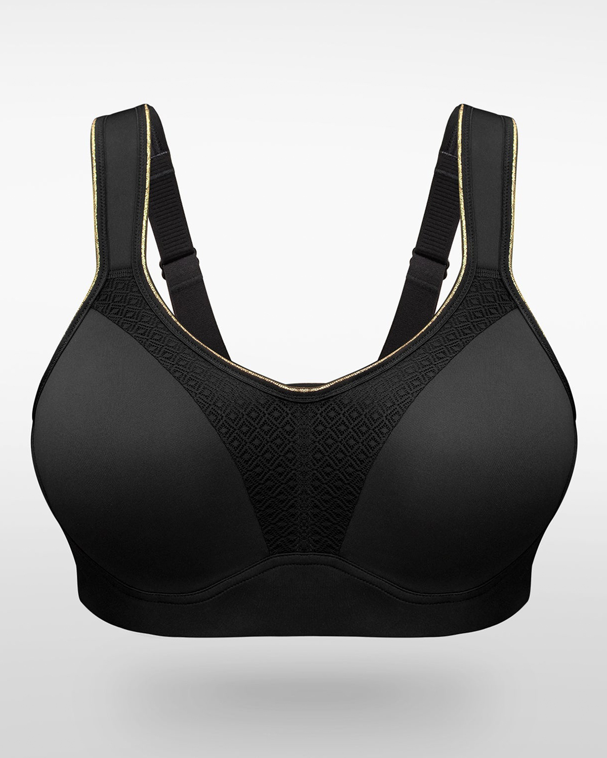 Soutien-gorge de sport à armatures à couverture complète à fort impact-Noir – Image 6