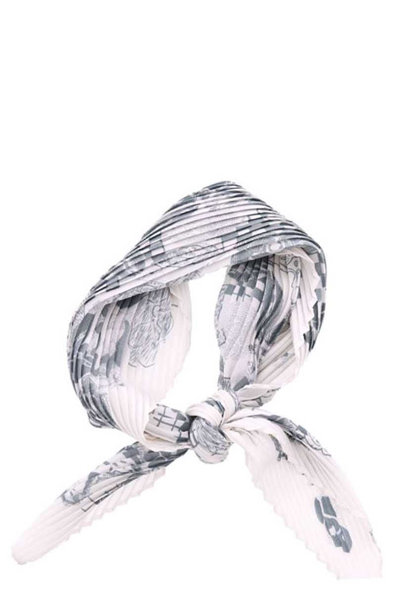Bandana plissé élégant à imprimé floral