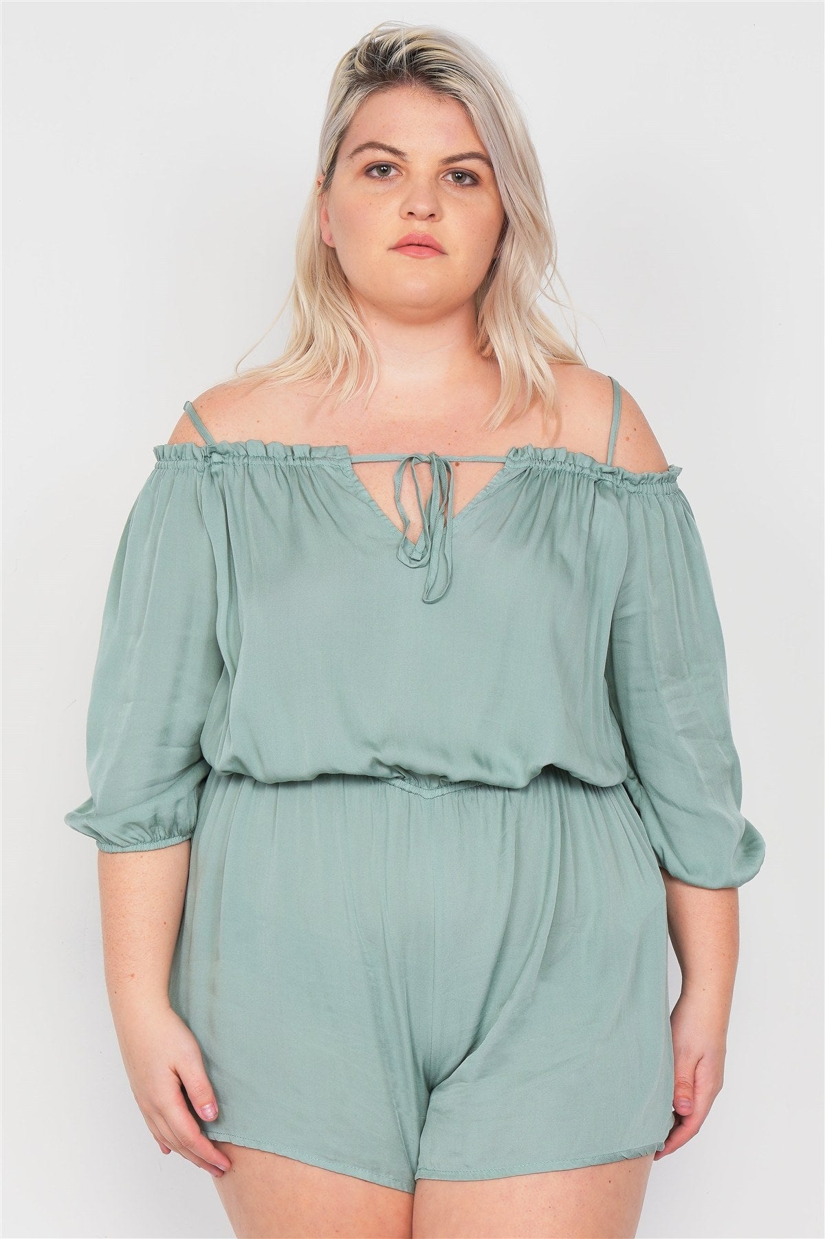 Barboteuse à trou de serrure à épaules dénudées taille plus junior