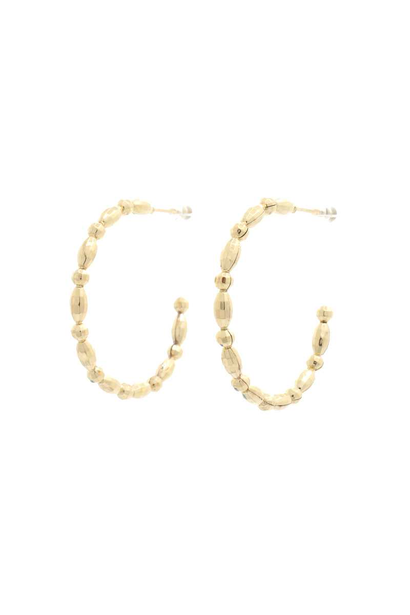 Boucle d'oreille à cercle ouvert en métal boîte secrète