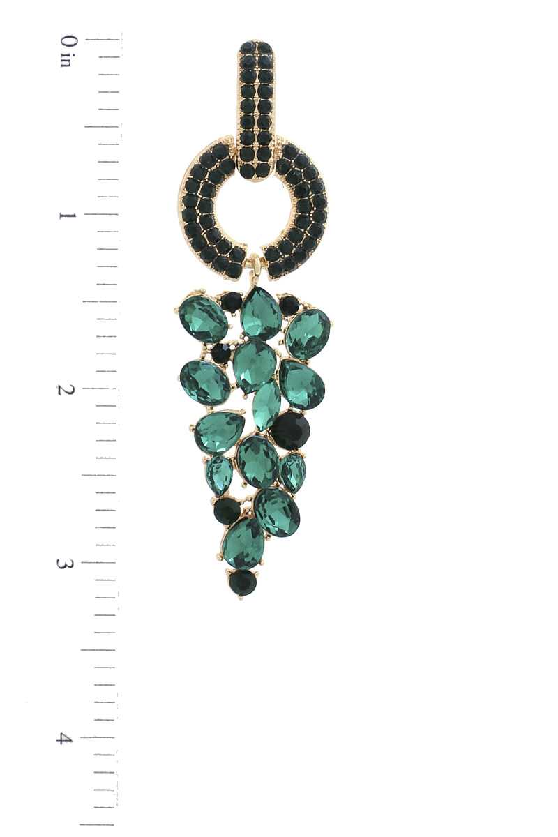 Boucle d'oreille cercle strass