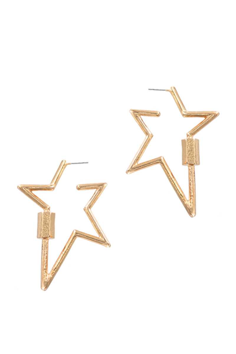 Boucle d'oreille étoile en métal