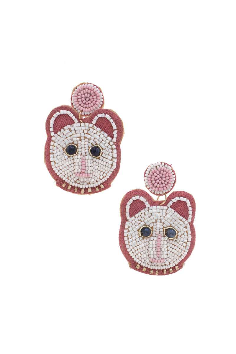 Boucle d'oreille en perles de rocaille