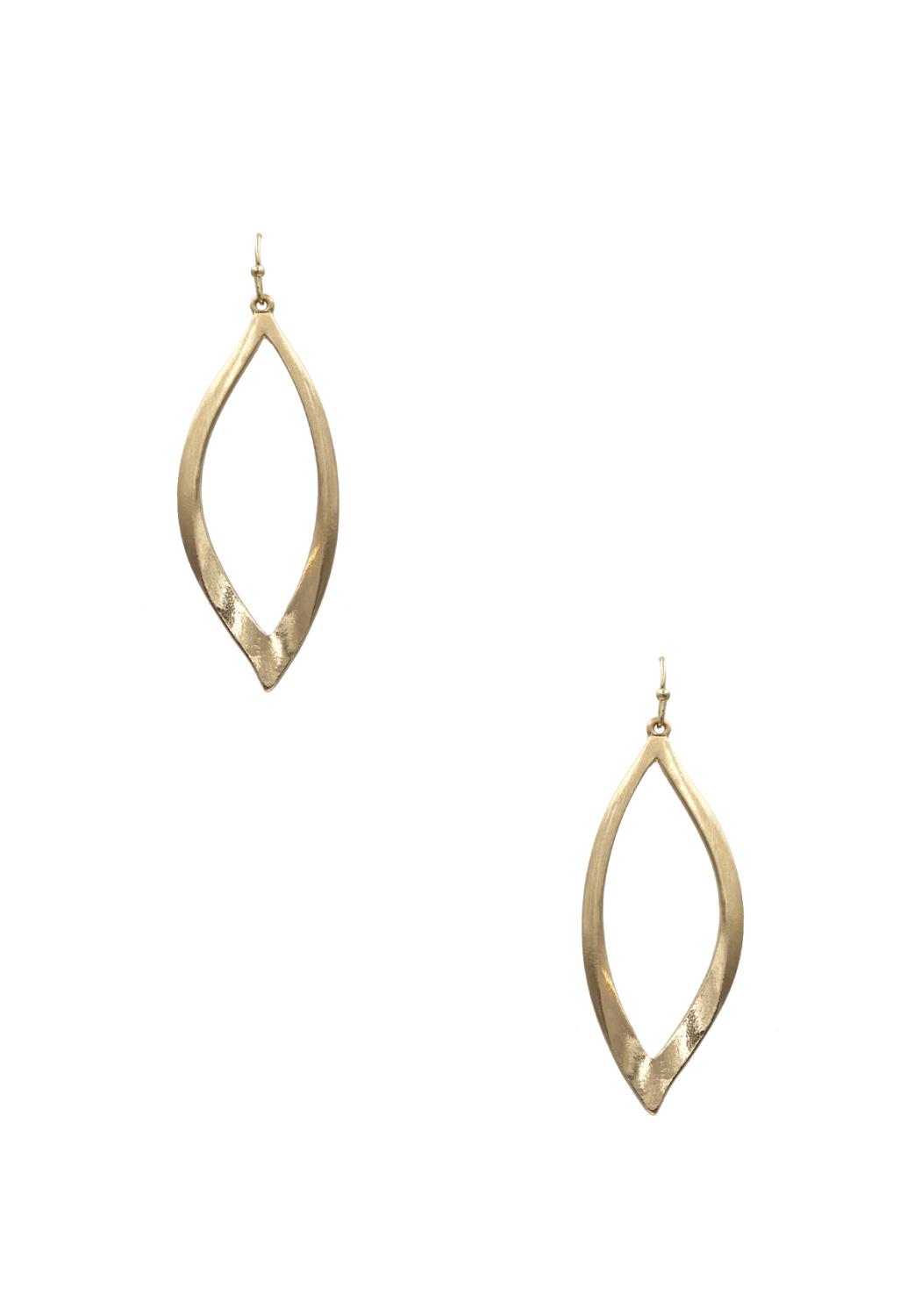 Boucle d'oreille pendante en forme de larme en métal
