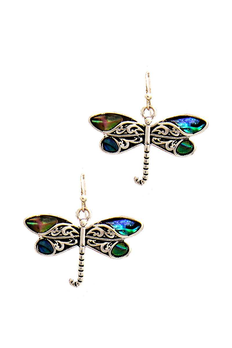 Boucle d'oreille pendante libellule à la mode mignonne