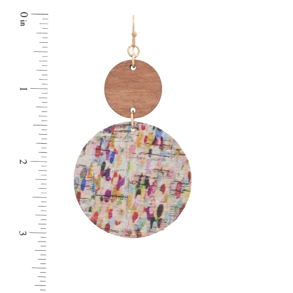 Boucle d'oreille ronde colorée