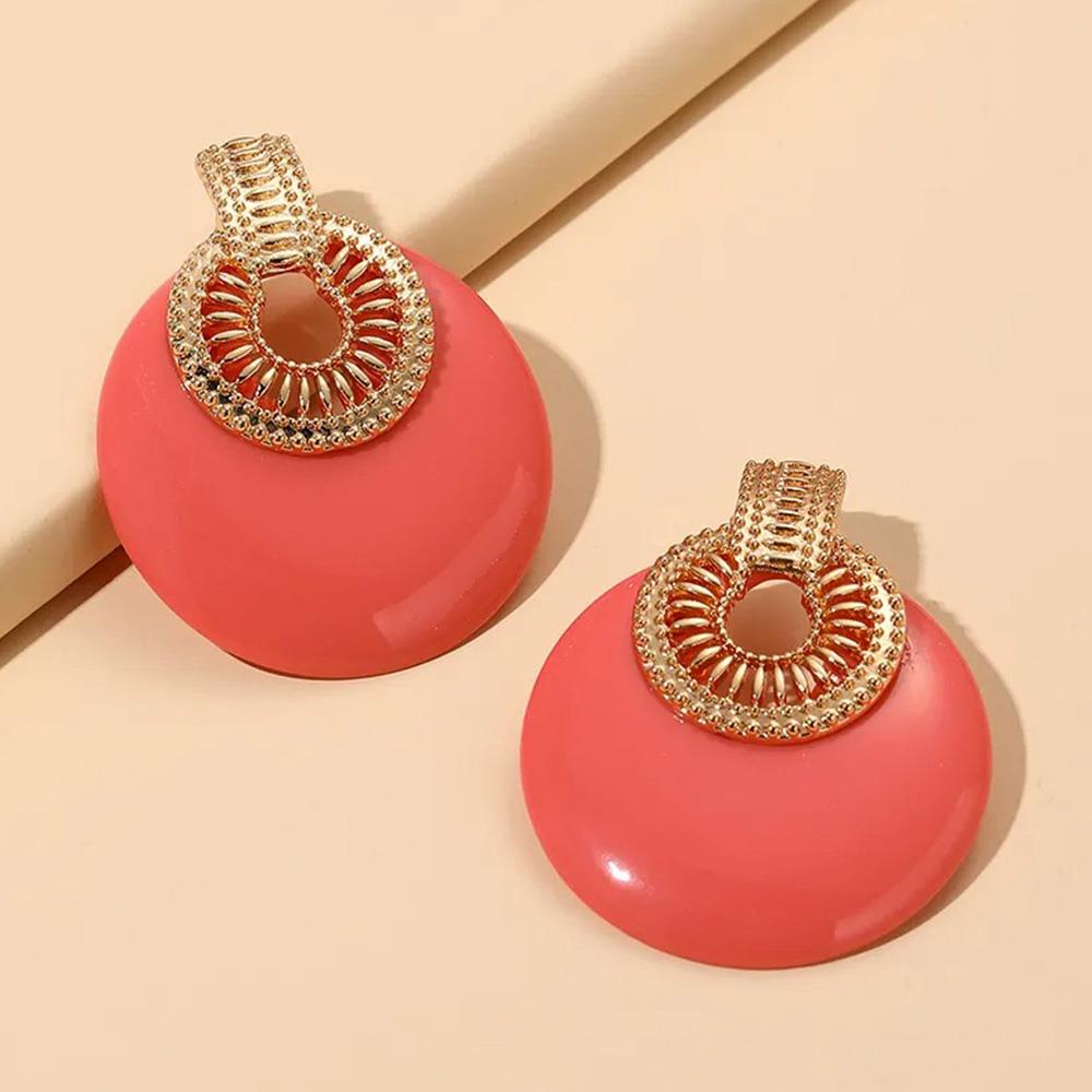Boucle d'oreille ronde en métal
