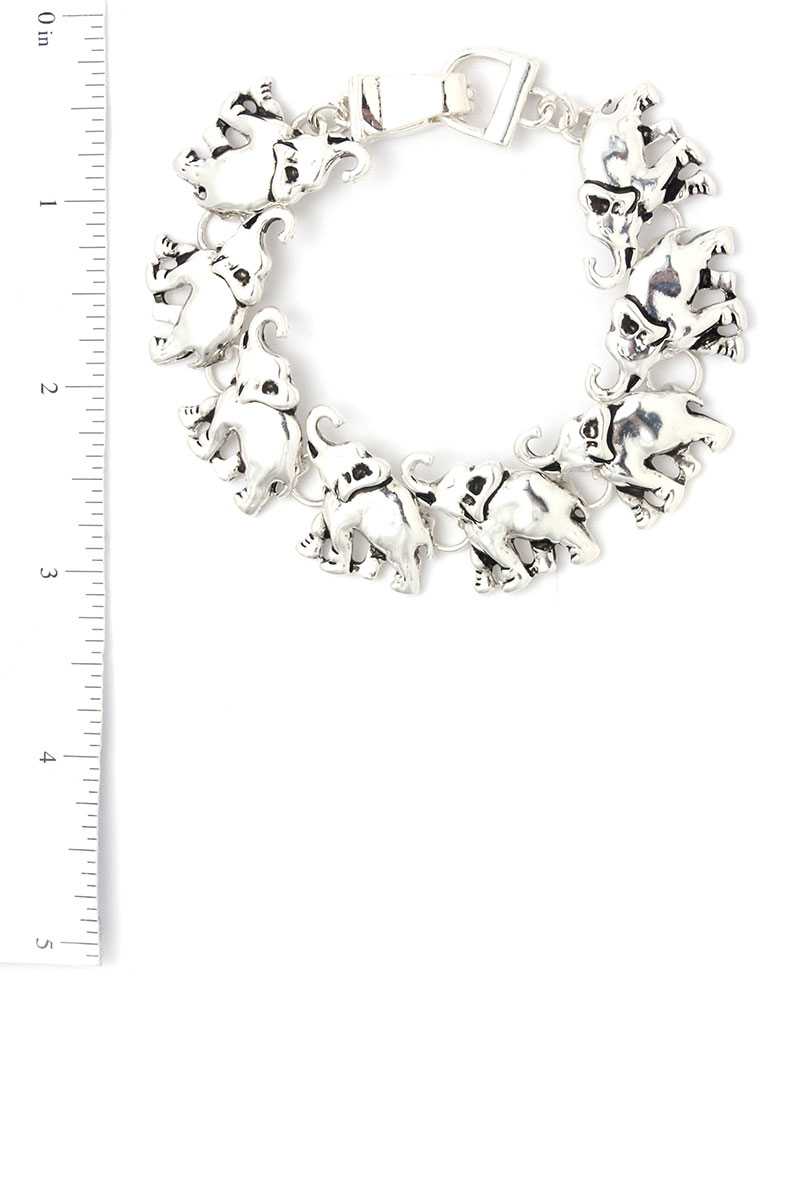Bracelet en métal éléphant