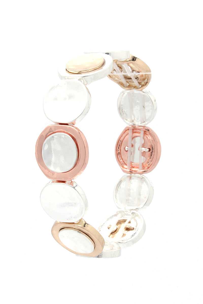 Bracelet extensible en métal circulaire