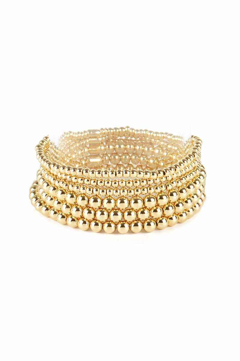 Bracelet extensible en perles de métal