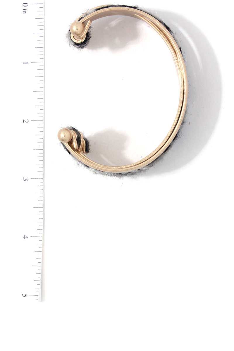 Bracelet manchette à motif imprimé animal