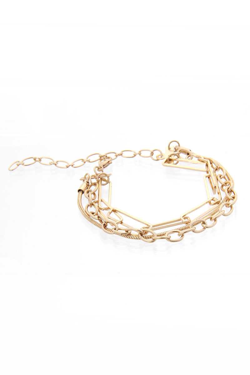 Bracelet Multi Métal 3 Lignes